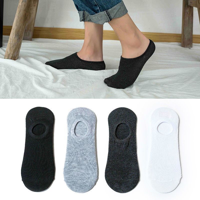 2025d 【Promozione】Calzini da uomo invisibili, antiscivolo, invisibili, sottili, in cotone, antibatterici, deodoranti, traspiranti e assorbenti del sudore_voghion.com