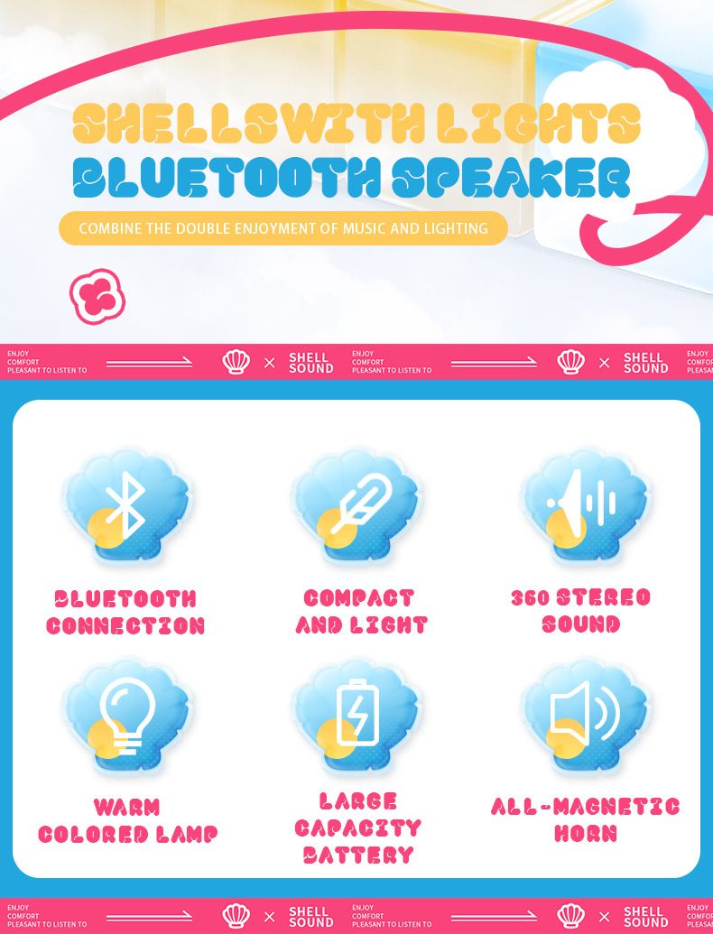 Smart Colorful Marquee New Wireless Bluetooth Speaker Subwoofer Hifi Surround_voghion.com