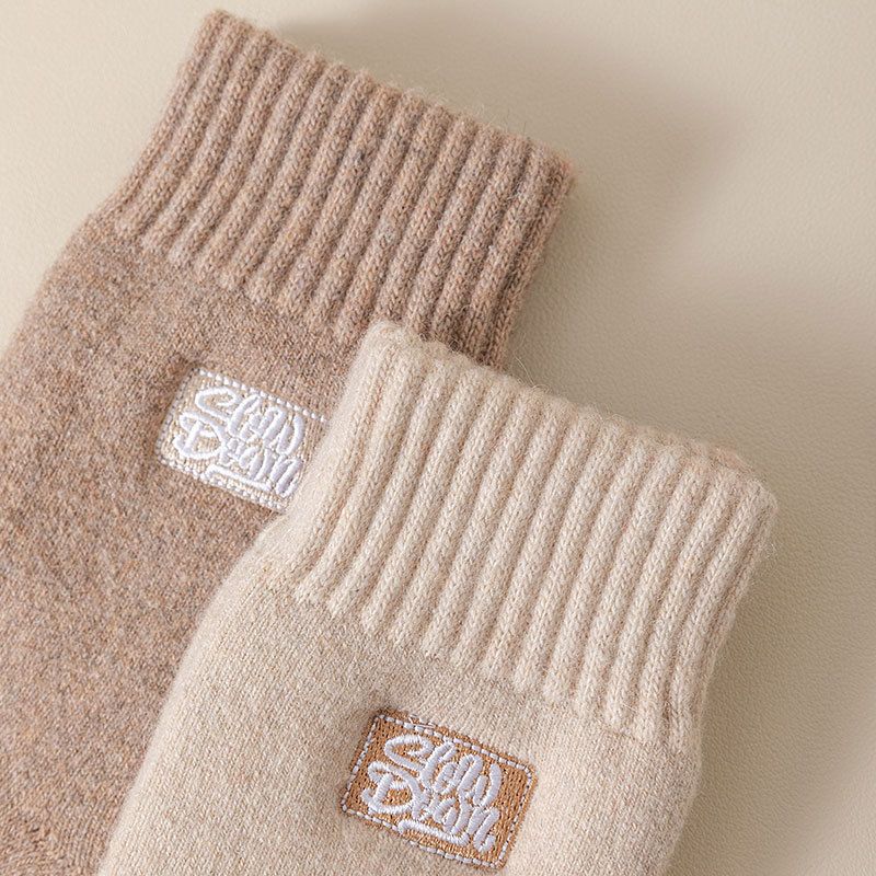 Herre Tykke Frotté Sokker Vinter Tykke Håndklædesokker Casual Broderi Mellemrørssokker Bomuldssokker Herre Varme Sokker Uldsokker_voghion.com