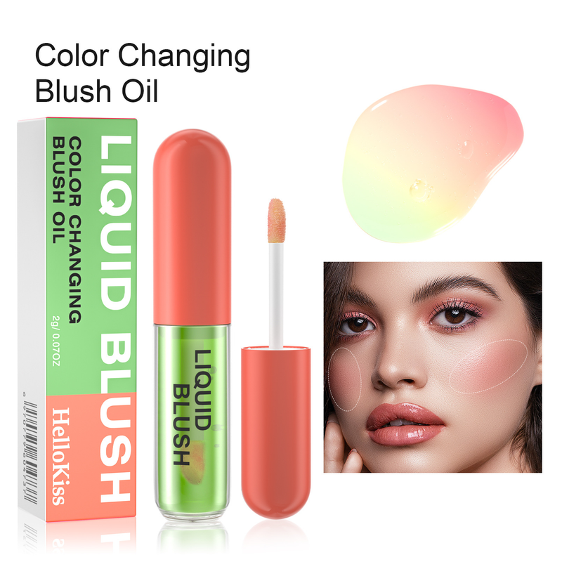 Hellokiss Color Maschera idratante naturale per il trucco che tiene l'olio per fard in polvere liquido che cambia caldo_voghion.com