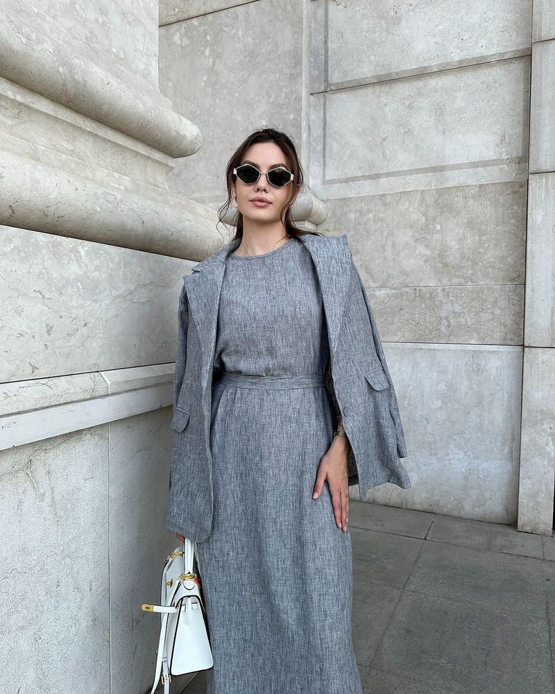 Dameskleding Lente en herfst Temperament High End Taille Mouwloze jurk Koude stijl Klein pak_voghion.com