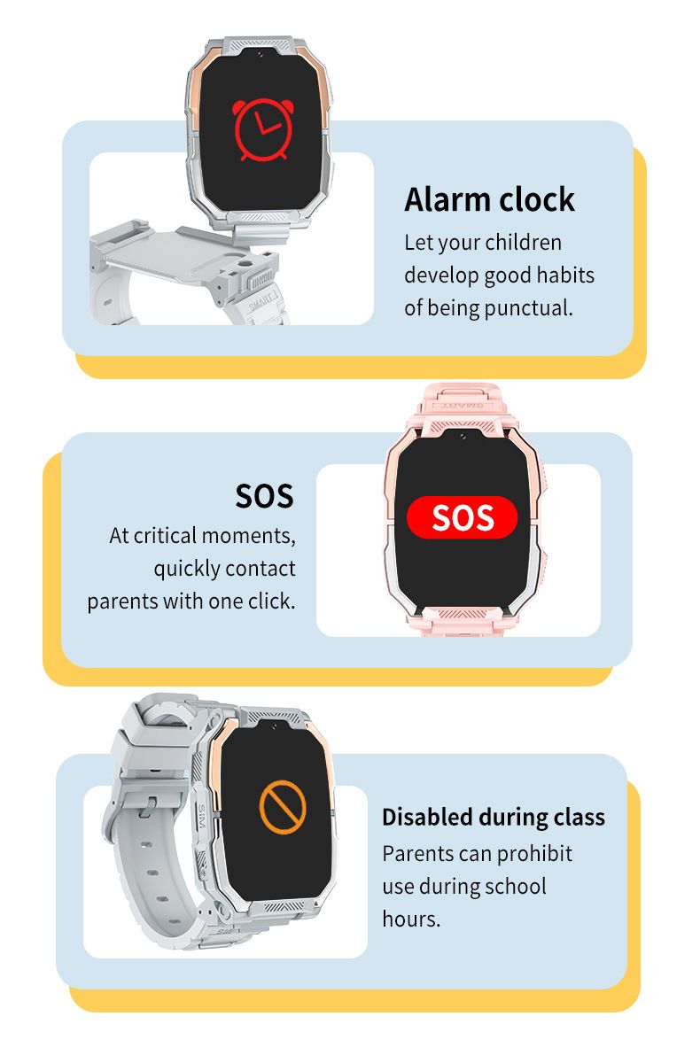 4G volledig netwerk kindertelefoonhorloge met kaartinvoer, slimme oproeppositionering, multifunctioneel horloge, directe verkoop vanuit de fabriek_voghion.com
