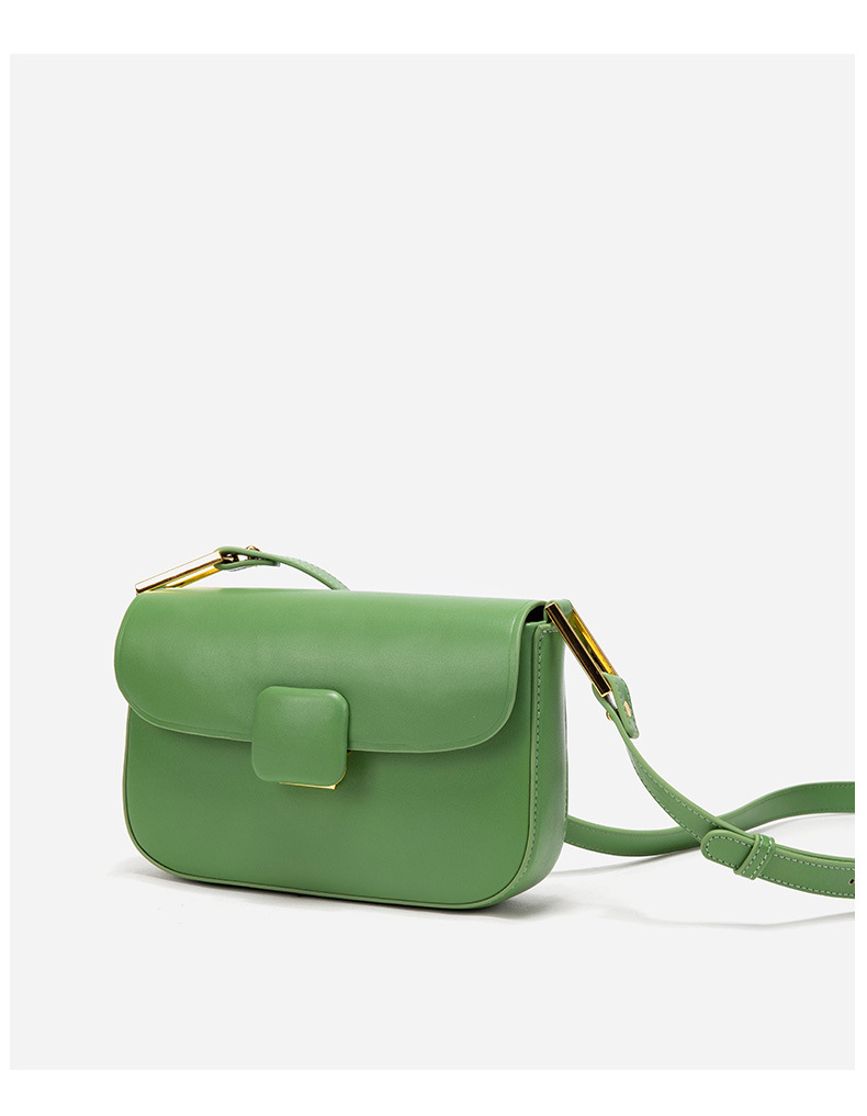 Summer New Fashion Cream Green Underarm Stuffed Square Button Shoulder Bag_voghion.com