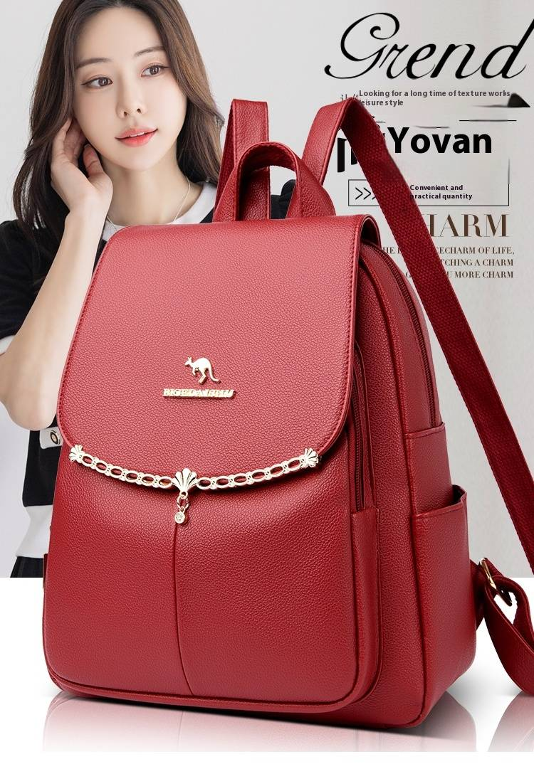 Borsa a canguro 2024 New Fashion Casual Versatile Zaino in tinta unita semplice e alla moda_voghion.com