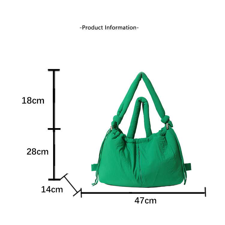 New style portable down cotton bag winter versatile fashion shoulder messenger bag multifunctional pleated casual backpack_voghion.com
