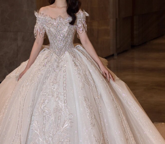 Women's Clothing New Style Bride Petite Main Yarn High Quality Texture Heavy Work_voghion.com