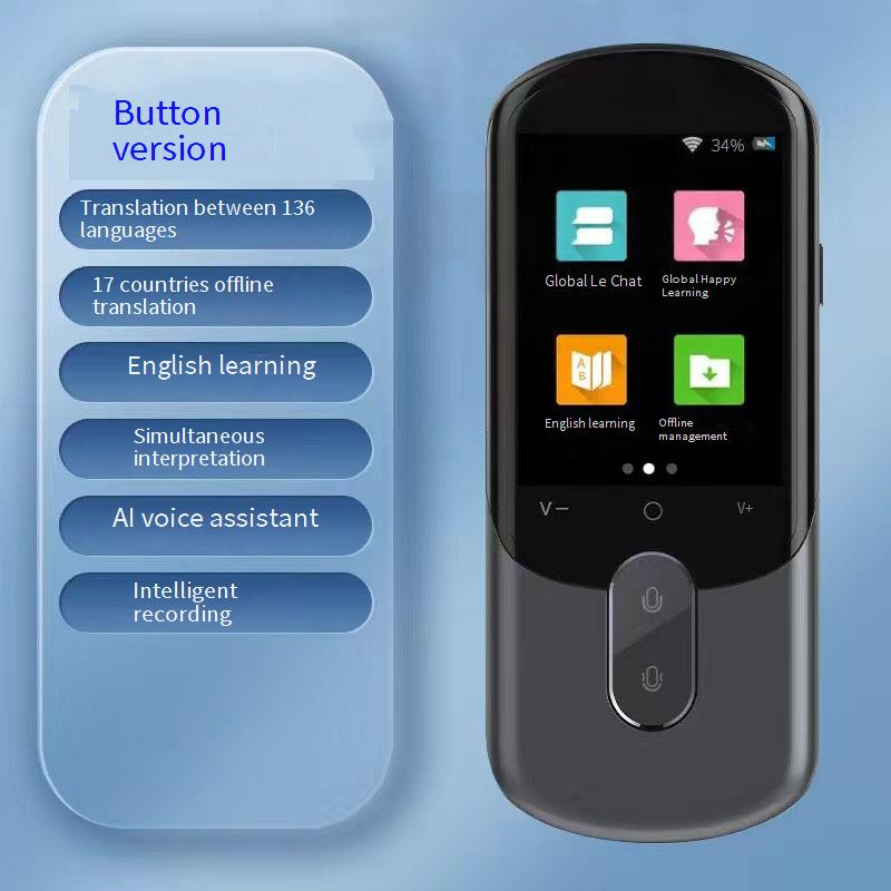 Portable Multilingual Translator Device - Offline Translation For 8+ Languages, Smart Language Learning, Travel Companion_voghion.com