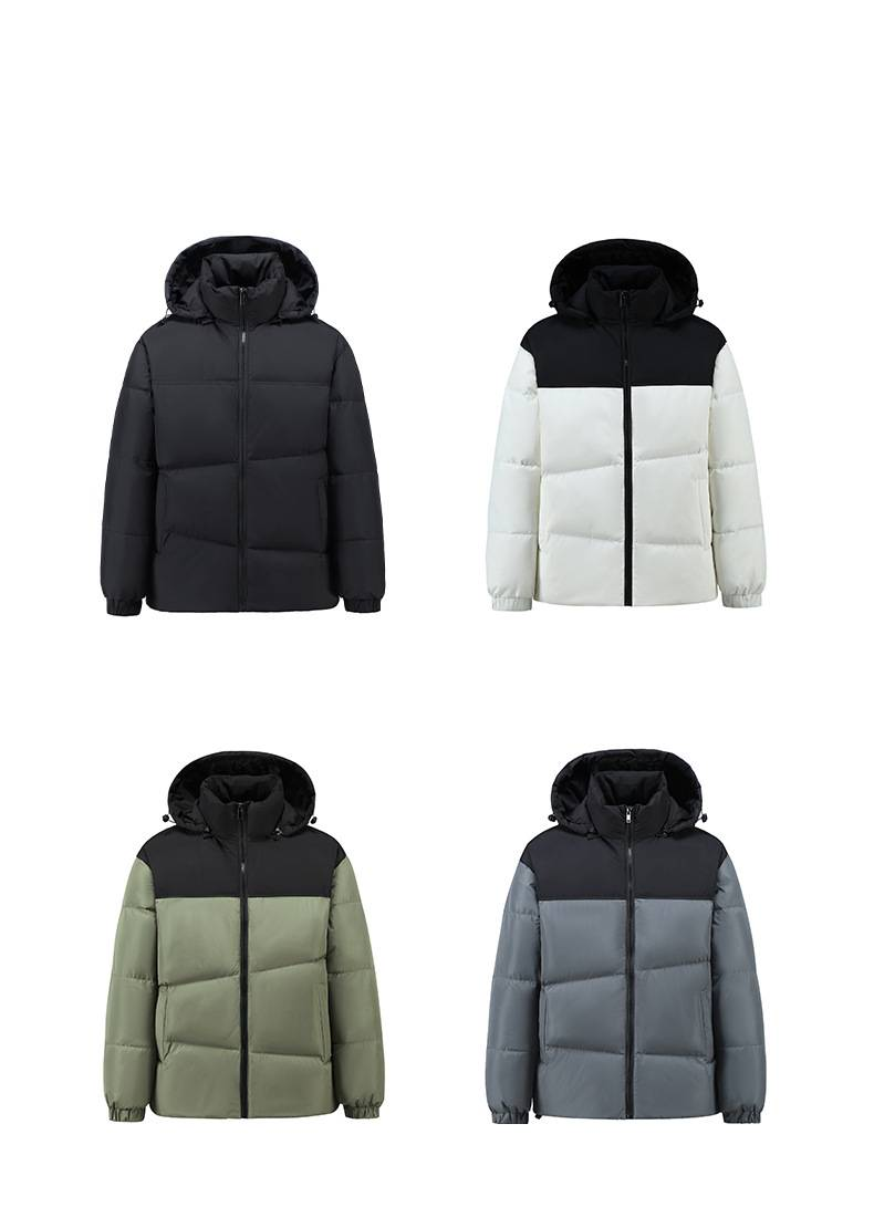 Abbigliamento invernale da uomo, piumino corto da uomo stampato, spesso, stile coreano, per uomo e donna, abbigliamento invernale giovanile, giacca imbottita con cappuccio_voghion.com