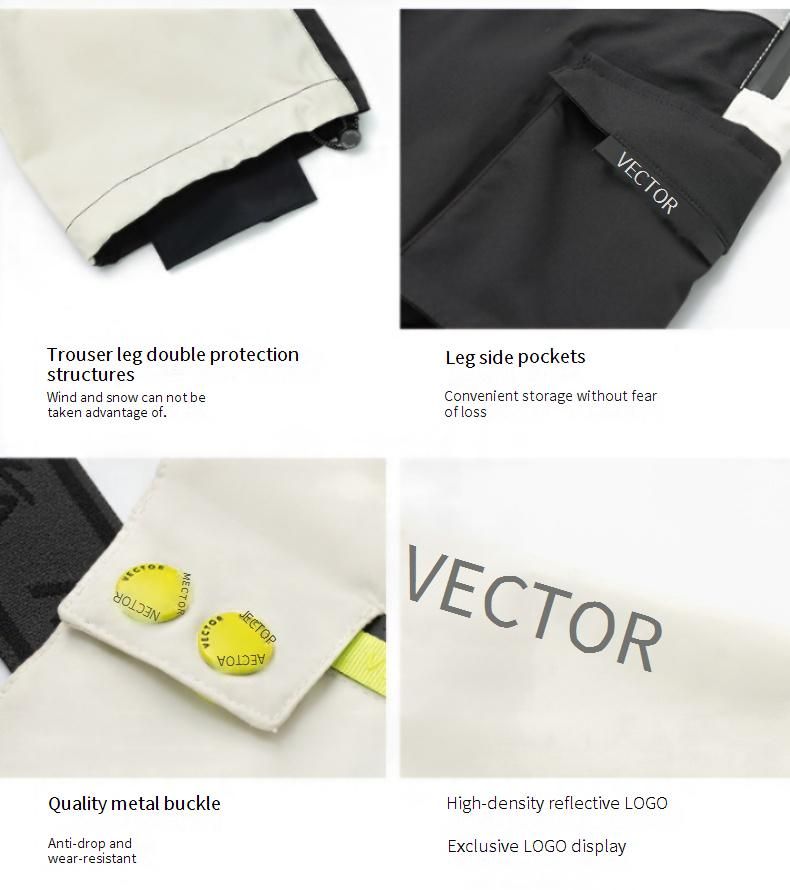 Kids' Waterproof Ski Overalls – Windproof Thermal Snow Pants With Detachable Suspenders (120-160cm) – Playful Color-Blocking For Slope Safety_voghion.com