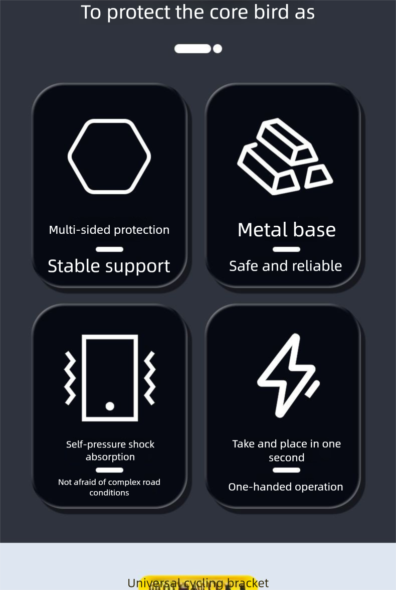 Supporto fisso per bicicletta elettrica stabile, batteria, moto, navigatore per esterni, supporto per telefono_voghion.com