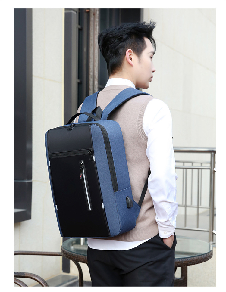 Men's Backpack Simple Usb Charging Business Computer Bag, Men's Multi Functional Student Large Capacity School Bag_voghion.com