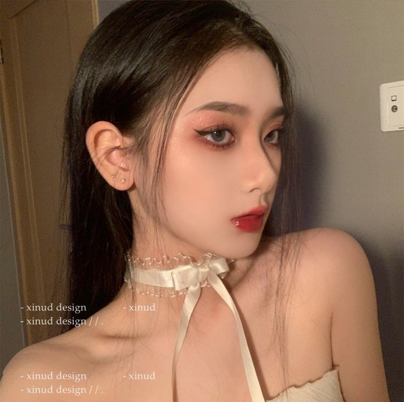 Pure Desire Lace Bowknot Necklace For Women Choker Neck Ribbon Collarbone Chain Girl Accessories Neckband_voghion.com