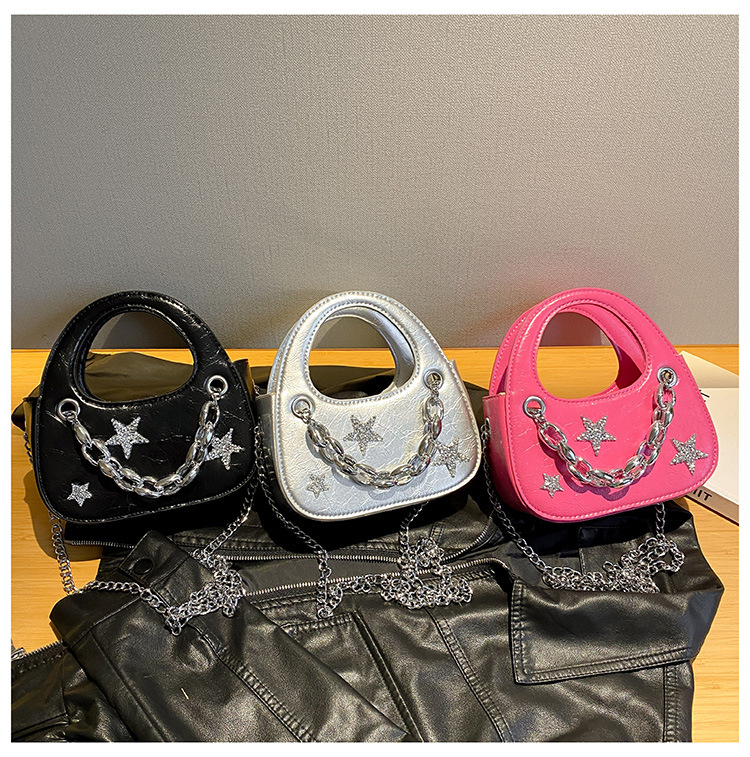 Trendy Hot Girl Light Luxury Small Bag 2023 New Star Chain Borsa a semicerchio Borsa a tracolla di fascia alta all-match di nicchia_voghion.com