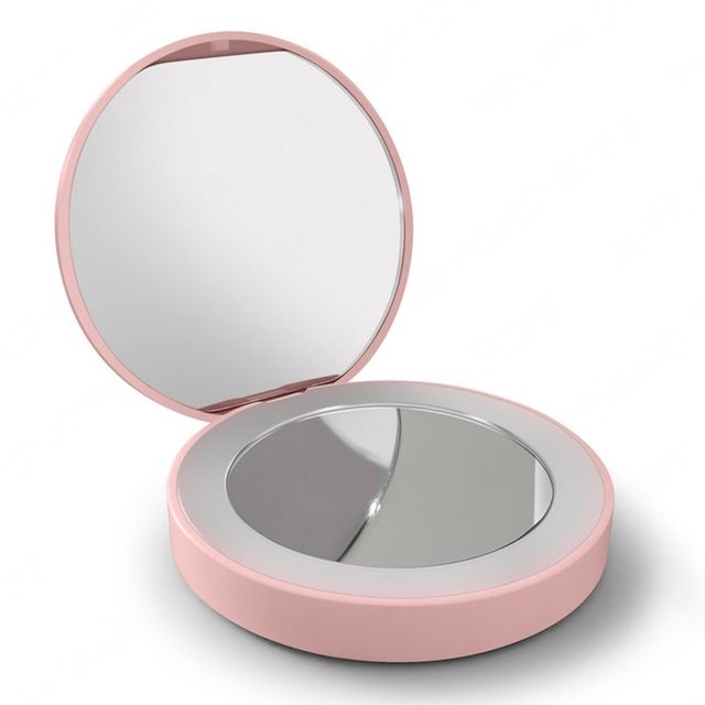 Lampada a LED Specchio per il trucco Tavolo da toeletta per il bagno Specchio flessibile compatto vintage Specchio per la rasatura Piccolo specchio cosmetico Specchi tascabili_voghion.com