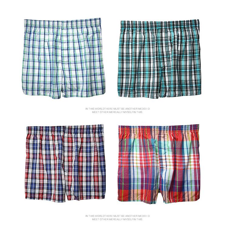 Cueca boxer masculina de algodão puro, cueca boxer com estampa de flechas, cintura alta, solta e respirável, tamanho grande_voghion.com
