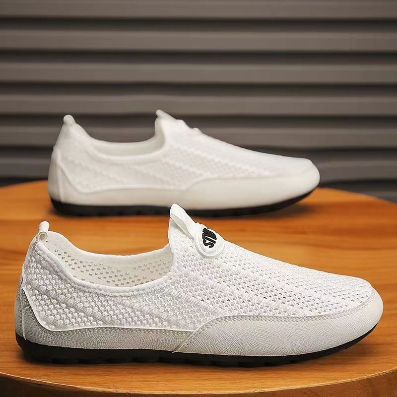 Herren Sommer Fliegen Gewebte Sport Freizeit Dünne Sohle Mesh Schuhe, Männer Und Arbeit Weiche Sohlen, Leichter Arbeitsschutz_voghion.com