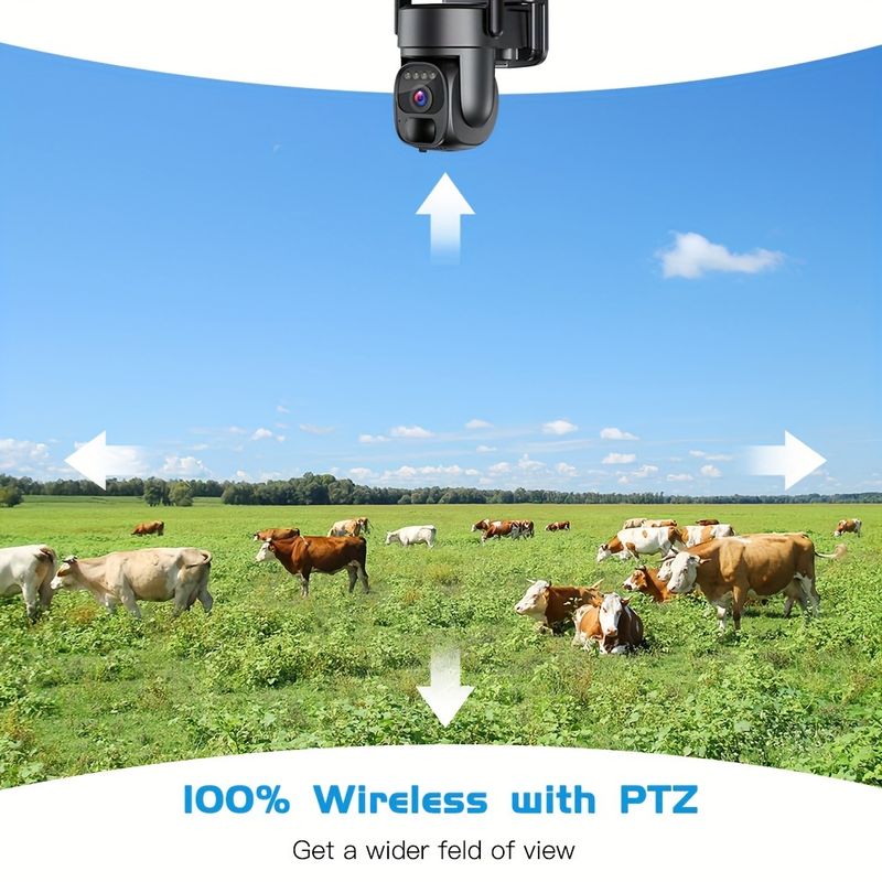 2K HD PTZ Night Vision Motion Detection, Two-Way Talk SD & Cloud Storage, 360 Degree Panoramic Surveillance, Outdoor/Indoor,_voghion.com
