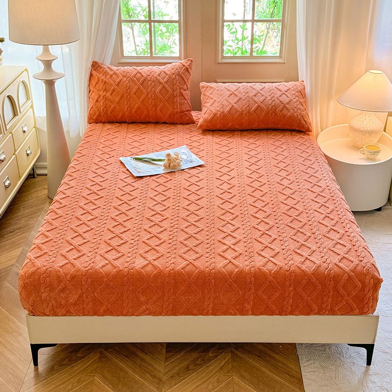 Premium Flanel Fitted Sheet Ultra Yumuşak Sıcak Sherpa Polar Yatak Örtüsü Derin Cep Hipoalerjenik Peluş Termal Battaniye Gibi Kış İçin Koruma_voghion.com