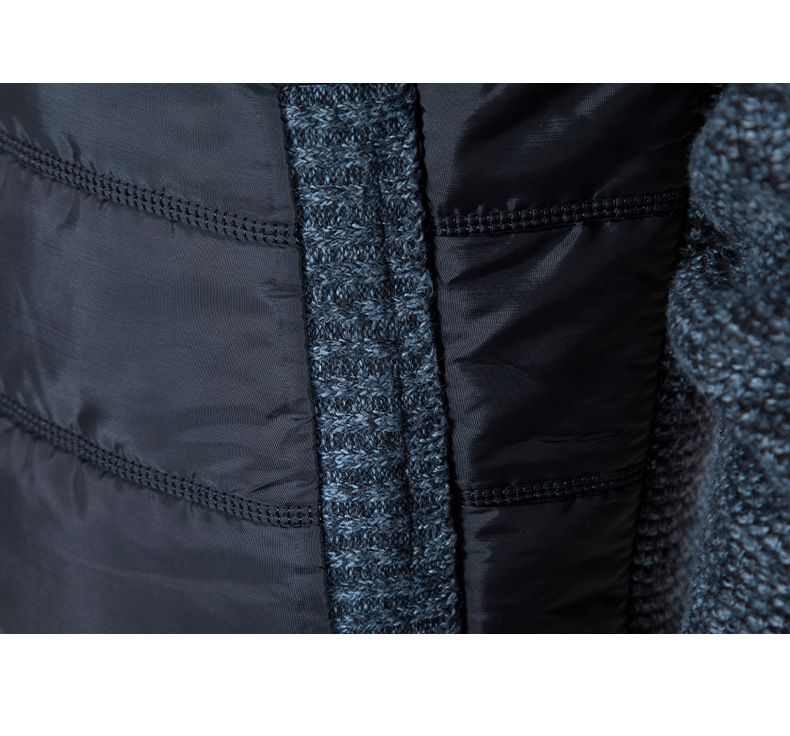 Cardigã masculino com gola alta, jaqueta slim fit e suéter de lã plus size_voghion.com