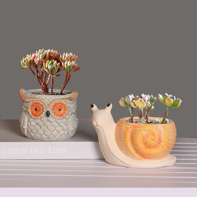 Cartoon Animal Ceramic Flower Clearance Sale Exquisite Small Large Diameter Cute Succulent Special Pot Desktop_voghion.com