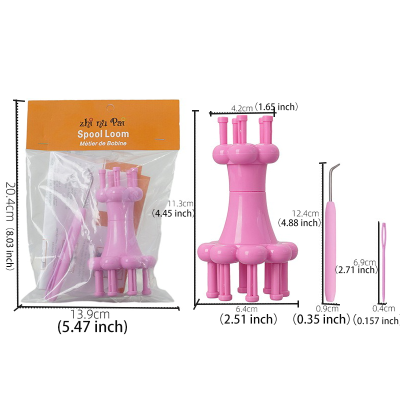 Simple Braider Cord Winder Double Head Hand DIY Knitting Tool Set_voghion.com