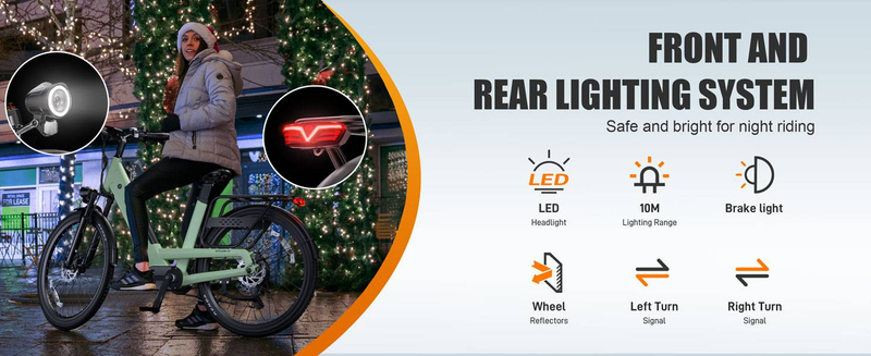 tilan L5 Urban Commuter Elektrofahrrad 26" Elektrofahrrad für Erwachsene 500W, Drehmomentsensor E-Bikes mit Pedal AssisVit_voghion.com