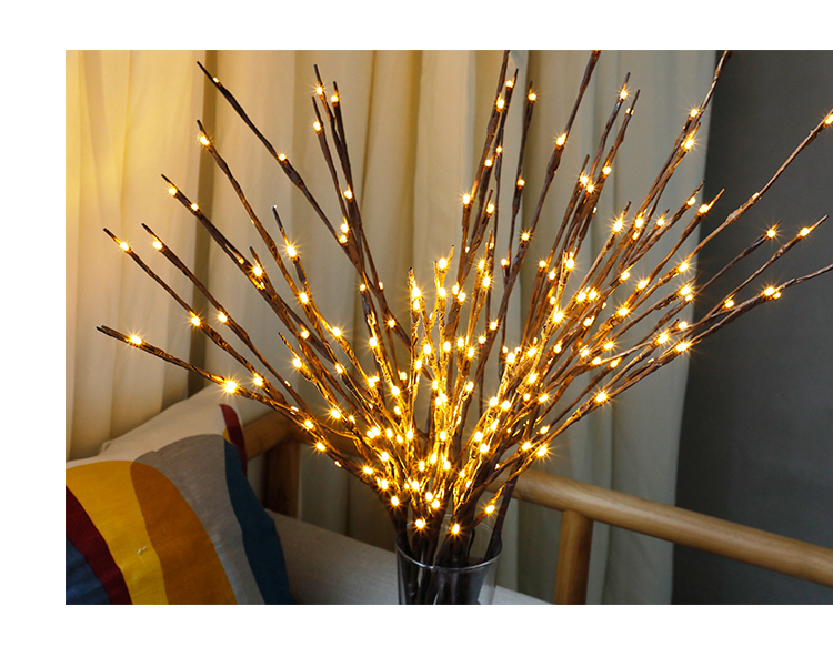 Lampada a ramo a LED creativa a rete rossa Lampada a sospensione nordica Decorazione per stanza Lampada ad albero Vaso Lampada messicana String Indoor_voghion.com