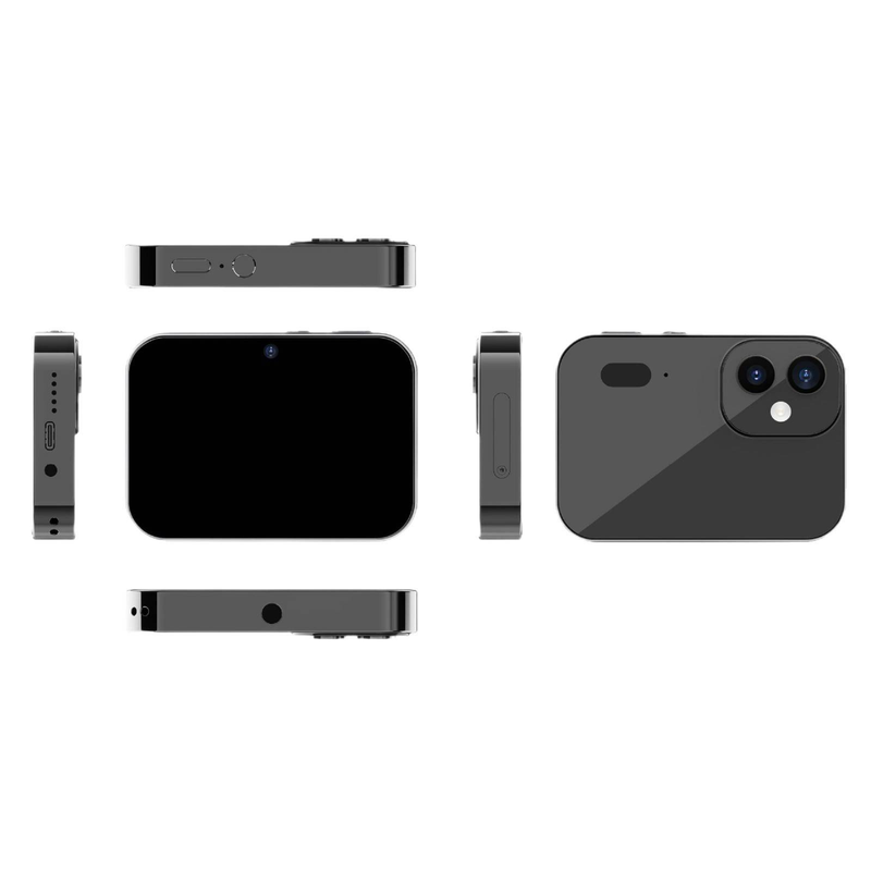 Cámara digital de música D6 de 64 megapíxeles HD CCD con tres cámaras para el hogar, máquina de tarjetas táctil_voghion.com