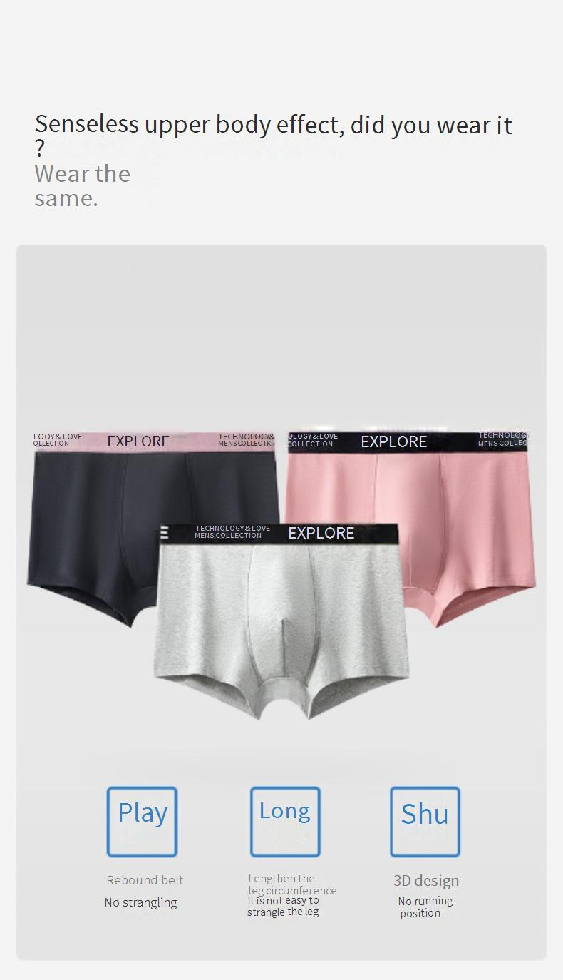 Intimo da uomo in puro cotone tipo A, boxer da ragazzo in puro cotone rosa_voghion.com