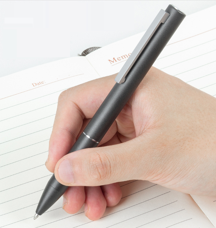 Caneta esferográfica fosca com logotipo personalizado, toque pesado, hotel, escritório, publicidade, presente de metal, caneta atômica personalizada_voghion.com