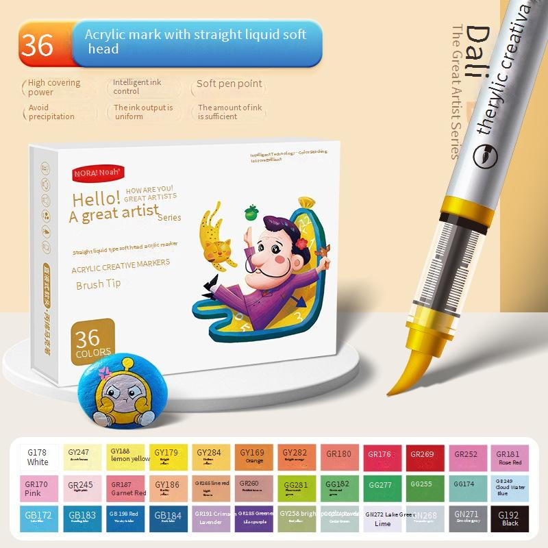 Professional Acrylic Marker Pens Set - Soft Tip Fine Line Art Markers For Drawing, Sketching & Illustration_voghion.com