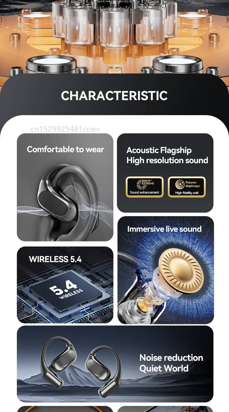 Auriculares inalámbricos M114 con traducción simultánea y voz inteligente con IA._voghion.com