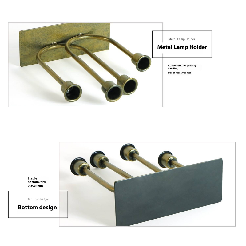 Bougeoir en métal à 4 branches en forme de U, finition cuivre/or vintage, élégant centre de table pour mariage et décoration intérieure._voghion.com