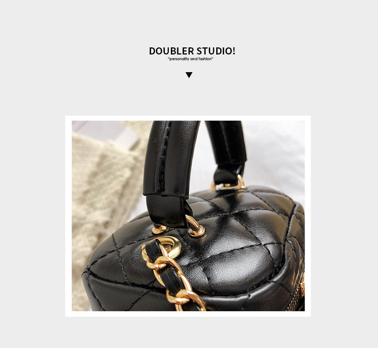 Bolsa elegante acolchoada com corrente - Mini bolsa transversal estilosa com alça removível, versátil para o dia e a noite (verde, preto, rosa, bege, sálvia)_voghion.com