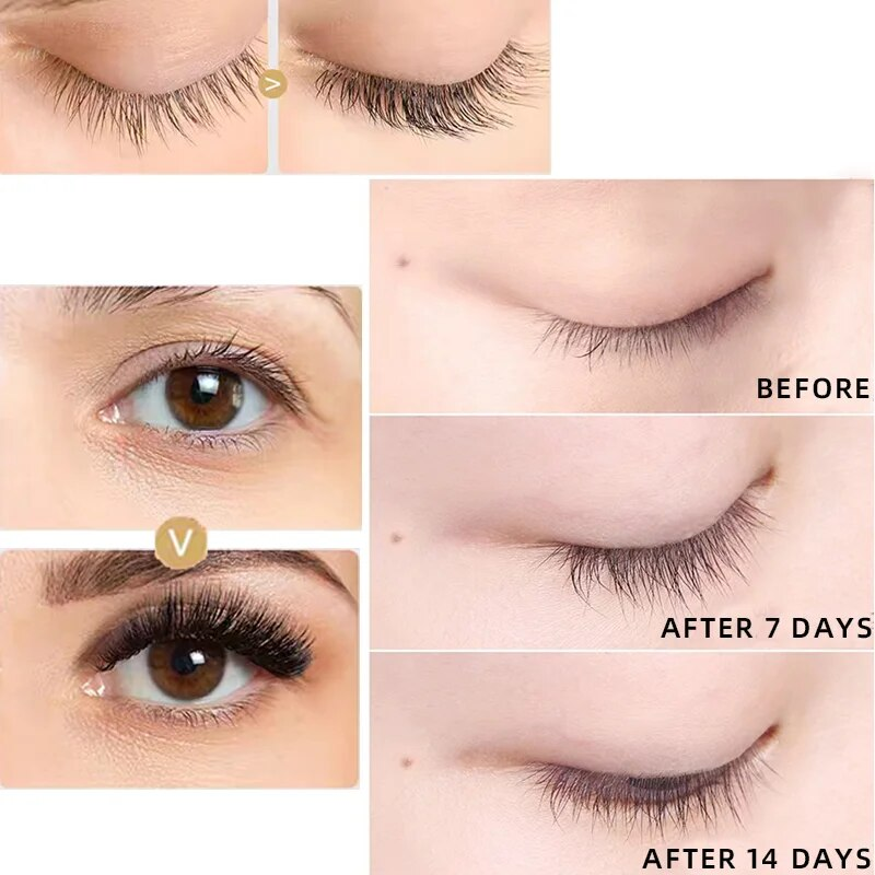 7 Tage Wimpern-Essenz für schnelles Wachstum, flüssige natürliche Verbesserung, nährende Locken, dickere Wimpern, Haar, lockige Wimpern, Pflegeserum_voghion.com
