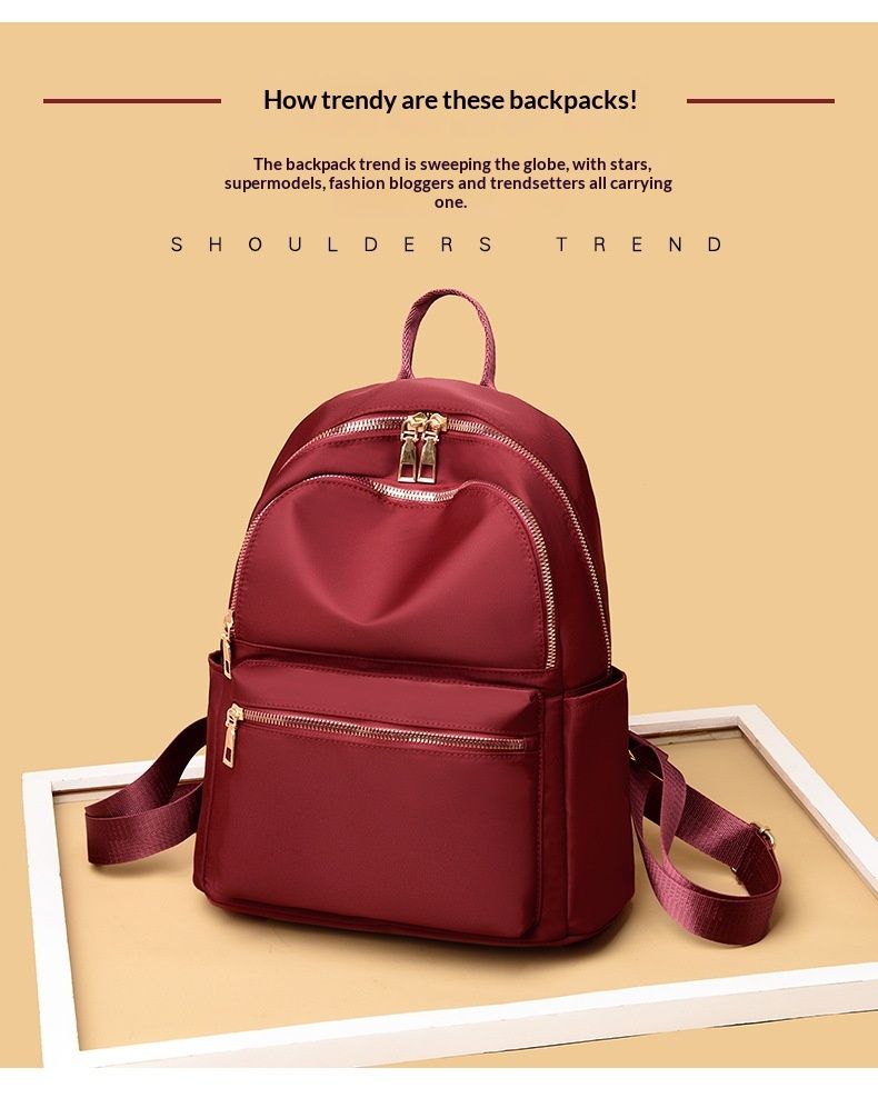 Satin Satin Factory Direct Sales 2024 New Trendy Korean Version Versatile Single Shoulder Crossbody Fashion Oxford Cloth Backpack_voghion.com