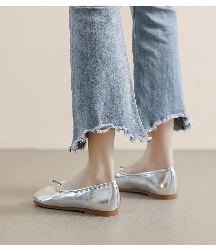 French Mary Jane Shoes Women's One-pedal Pig's Trotters Split-toe Flat-soled Single Shoes Soft-soled Shallow Mouth Large-size Women's Shoes_voghion.com