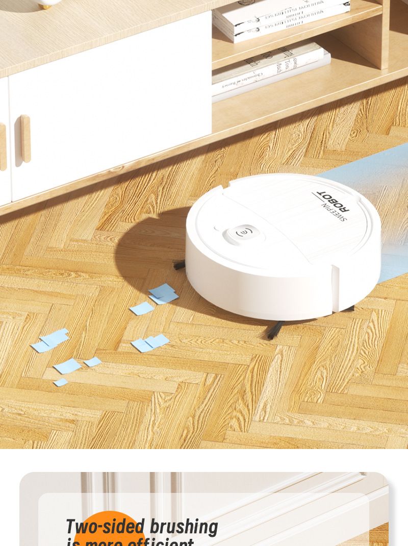 Grenseoverskridende mini smart feierobot USB-lading lat husholdningsstøvsuger feiing, suging og mopping alt i én maskin engros_voghion.com