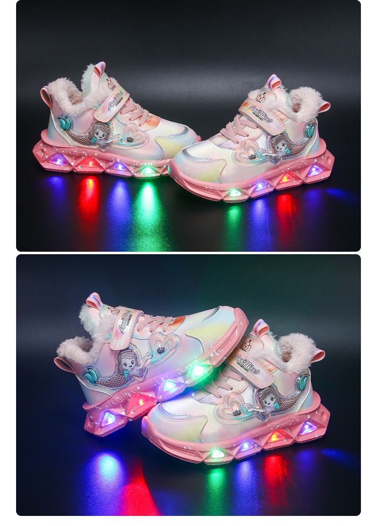 Children with light sneaker 2024 spring and autumn mesh breathable children's shoes medium and small children Princess lightweight casual shoes_voghion.com
