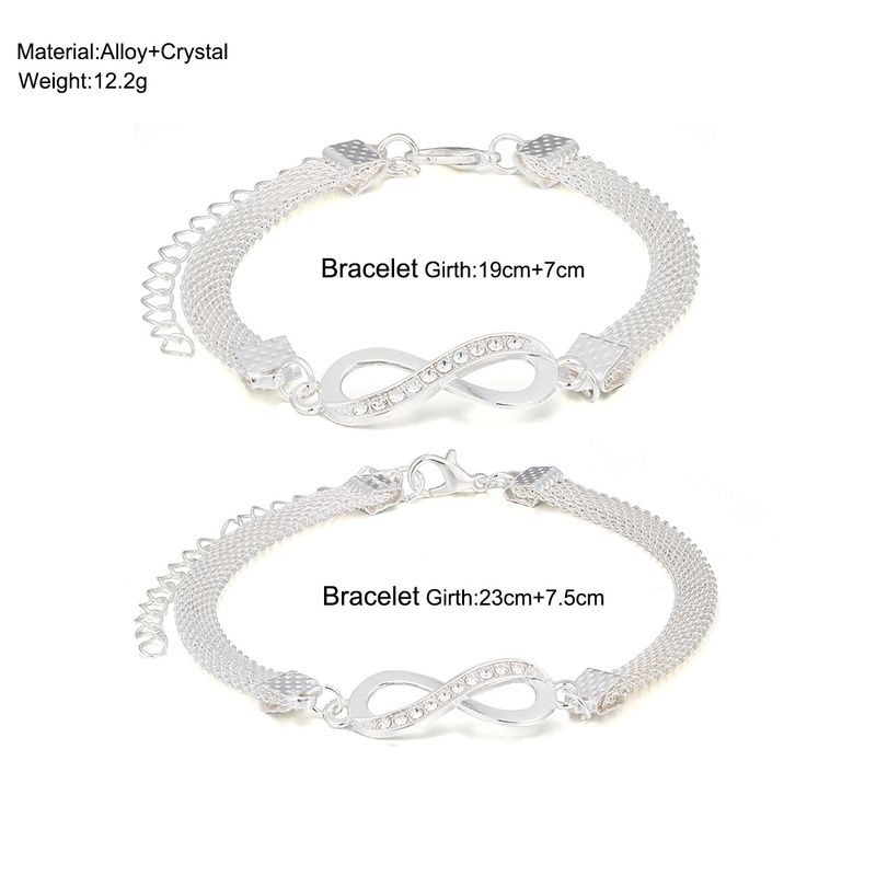 Heißverkauftes Full Beach Fashion Point Diamond Heart Fußkettchen Armband 2-teiliges Set_voghion.com