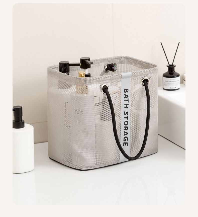 Katlanabilir File Duş Rafı - Hafif ve Hızlı Kuruyan Banyo Düzenleyici, Askılı Kanca, Seyahat, Spor Salonu ve Plaj İçin Taşınabilir Tuvalet Çantası_voghion.com