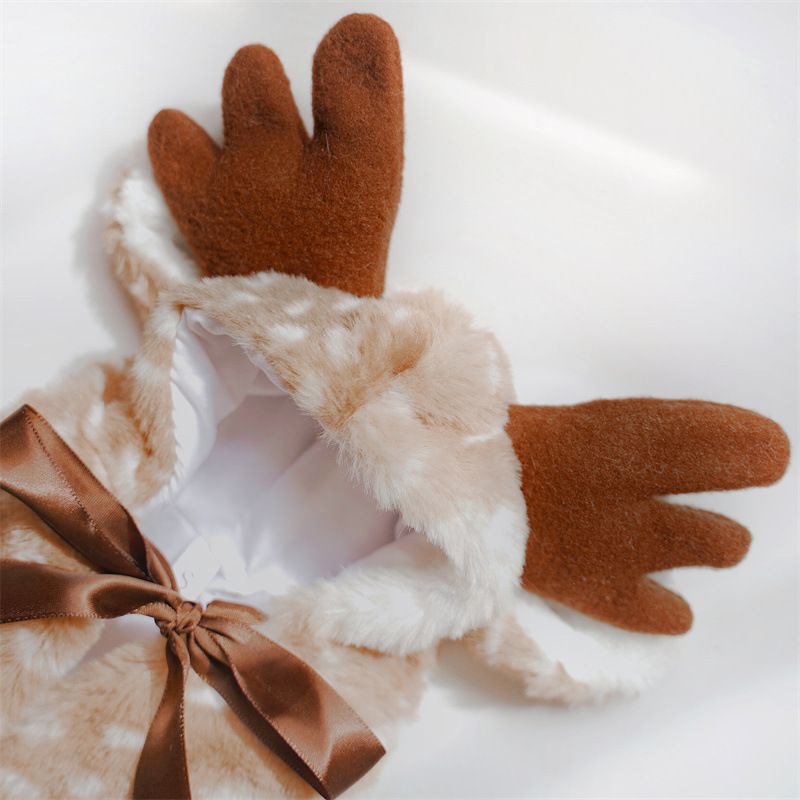 Pet dog cat Christmas Halloween clothes Elk dress autumn and winter plush small and medium-sized dogs than bears Fadou corgi transform clothes cute_voghion.com