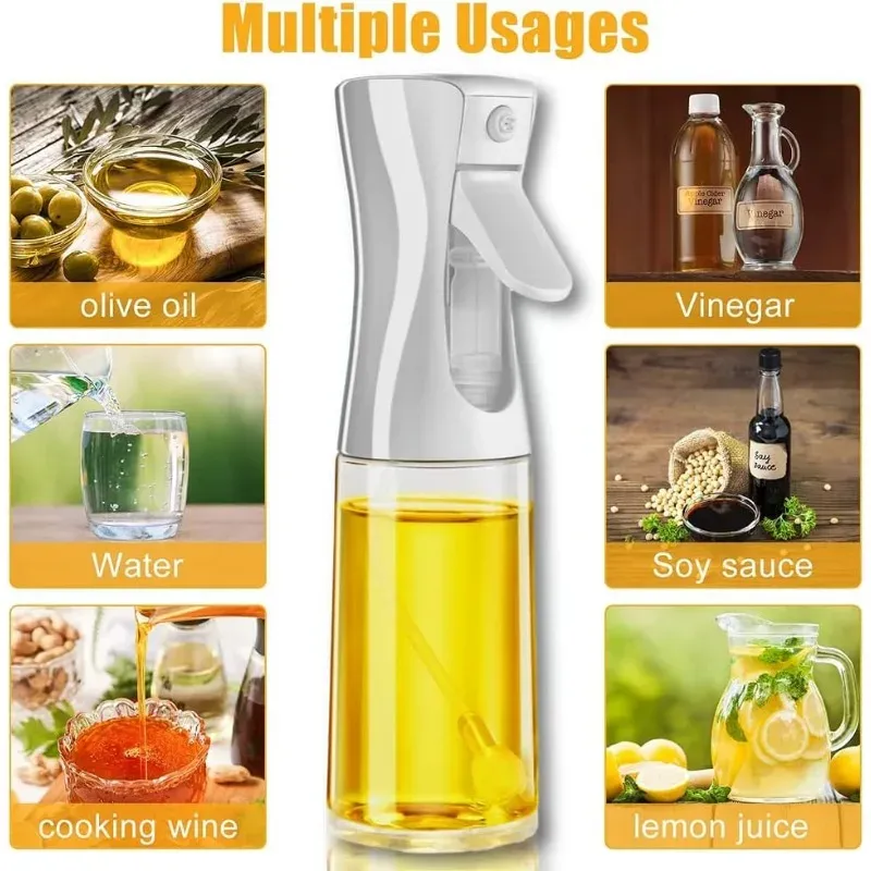 Spray per olio da cucina - Flacone erogatore di olio d'oliva, nebulizzatore, riutilizzabile, per olio e aceto alimentare, accessori da cucina per flaconi spray_voghion.com