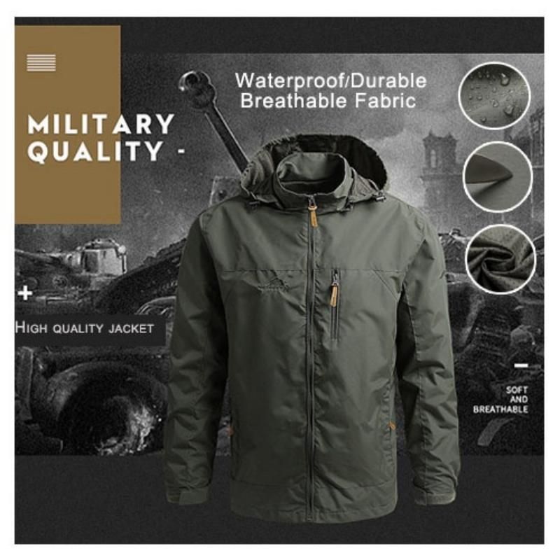 DesignerMen's Military Rain Tactical Jacket Casual Sport Waterproof Jacket Coat Hoodie Windbreaker Coat Riding Jacket Menswear Layer_voghion.com