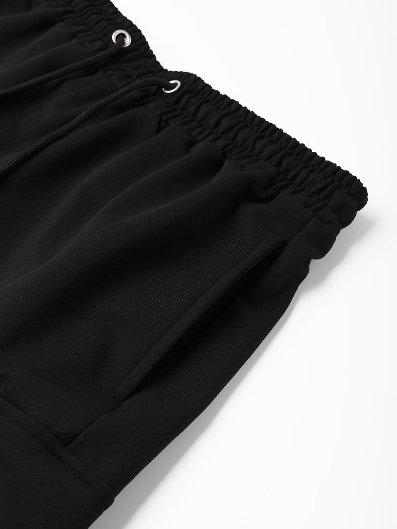 Men's Cargo Shorts – Multi-Pocket Workout & Casual 5-Inch Shorts (S-2XL, Stretch Cotton Blend, Black/Navy/Gray)_voghion.com