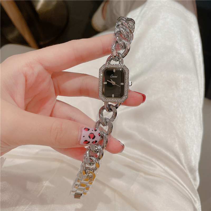 Cacaxi Xiaoxiangfeng Watch Women's Bracelet Genuine Waterproof Quartz Watch Rhinestone Ladies Watch _voghion.com