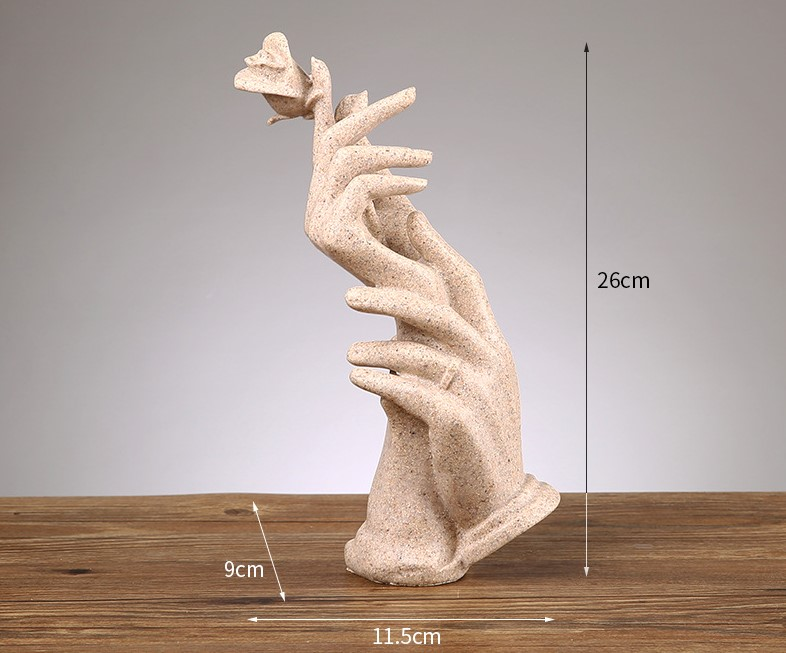 Handgehaltene rosenförmige Harzornamente für Heimdekoration, Veranda, Wohnzimmer, Weinschrank, Büro-Schreibtisch-Kunsthandwerk_voghion.com