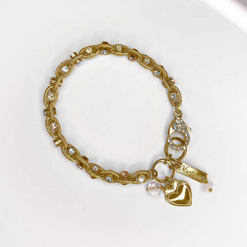 New Chain Link & Crystal Bracelet_voghion.com