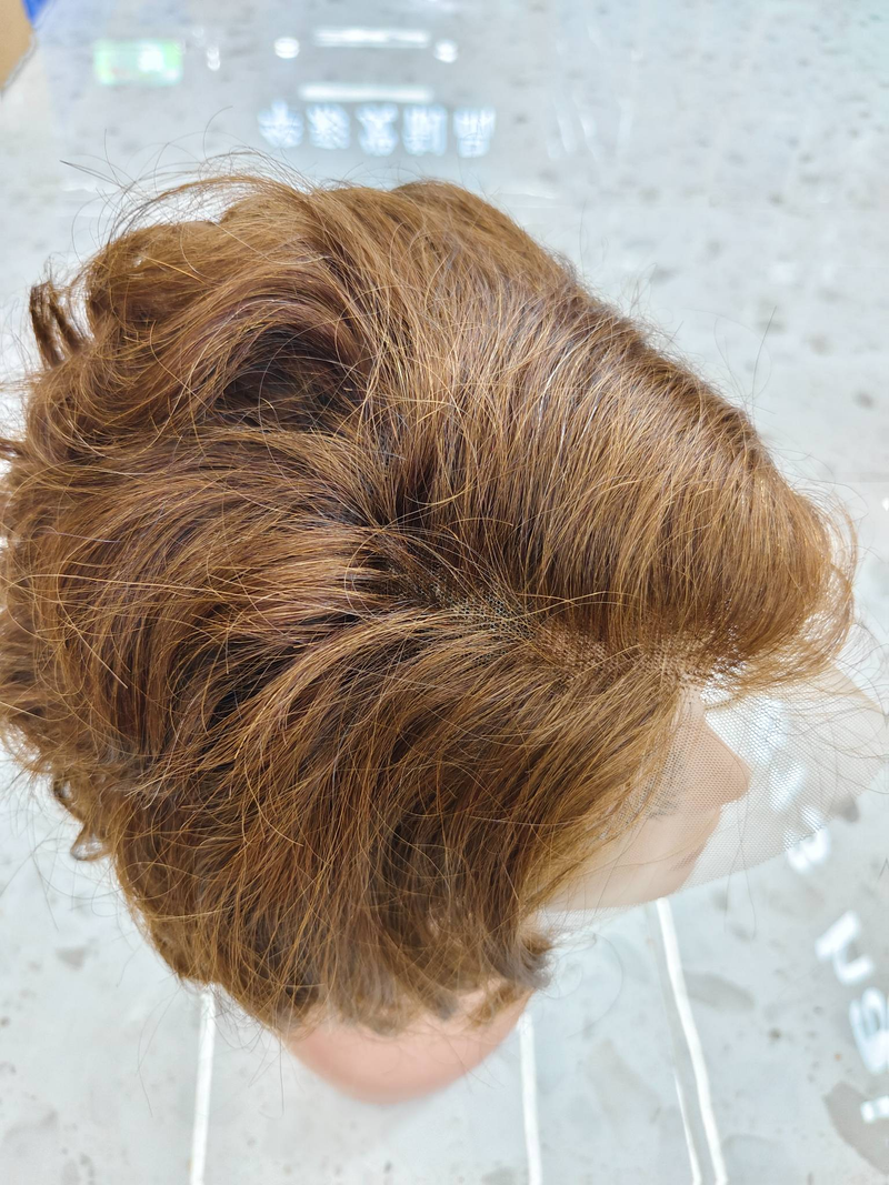 Peluca corta barata Rizado Bob Onda de agua 13x4 Peluca delantera de encaje Peluca de cabello 100% humano Suelta Onda profunda Frontal Bob Teje Pelucas sin pegamento para mujeres_voghion.com