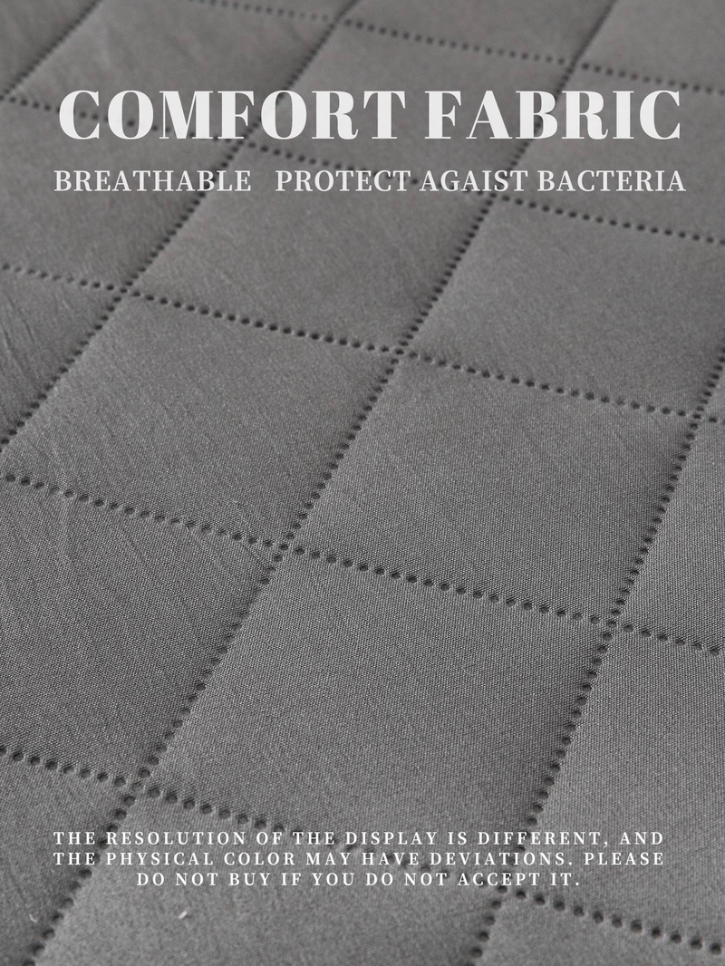 1pc Mattress Cover,100% Waterproof Microfiber - Soft, Breathable And Allergy-resistant - Deep Pocket Diamond Check Embossed Mattress Cover_voghion.com